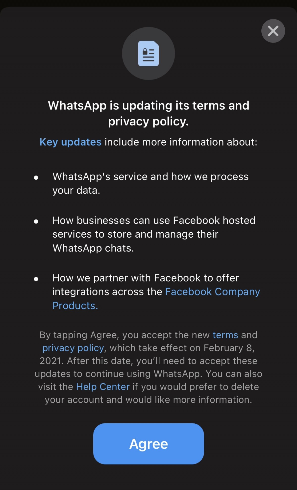  WhatsApp переносит дату принятия новых условий на 15 мая 