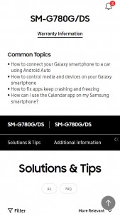  Samsung Galaxy S20 FE (4G, но с Snapdragon 865): страница поддержки для SM-G780G / DS 