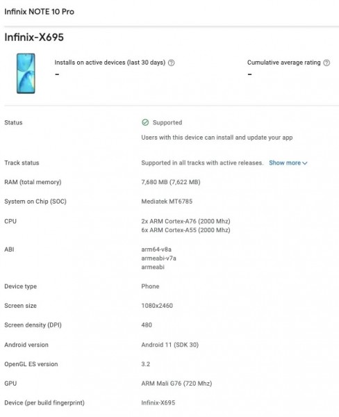  Infinix Note 10 Pro появляется в просочившемся рендере с перфорированным экраном 