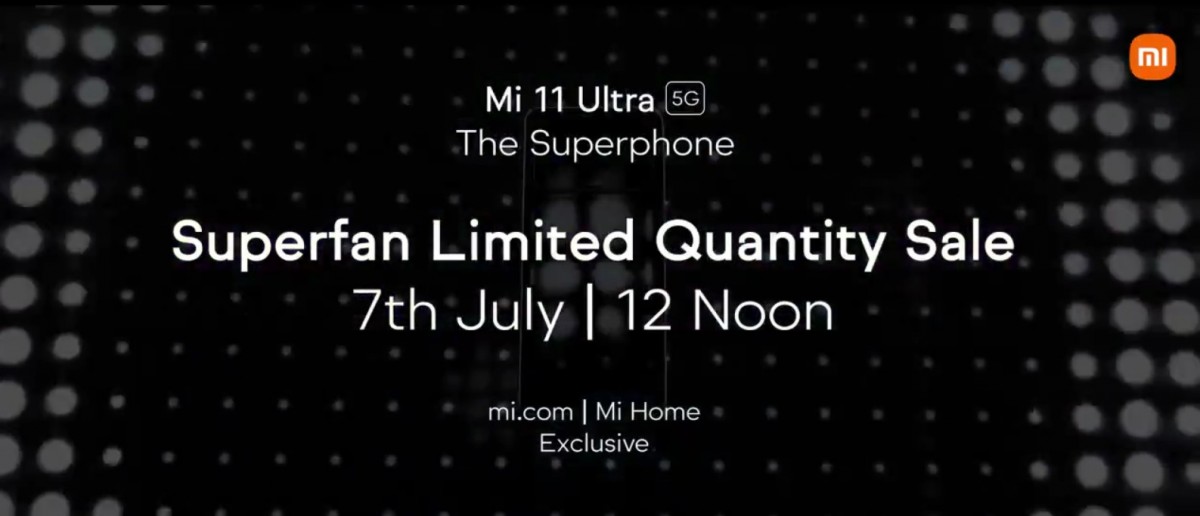 Первая продажа Xiaomi Mi 11 Ultra в Индии состоится 7 июля. 