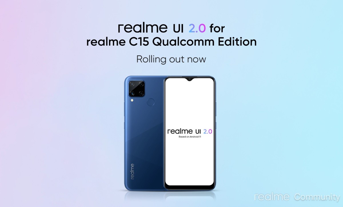  Realme C15 Qualcomm Edition получает стабильное обновление Realme UI 2.0 на базе Android 11 