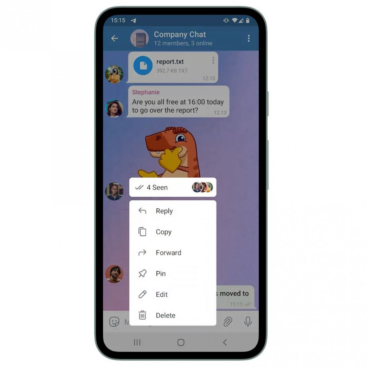 В обновлении Telegram добавлены темы чата, интерактивные смайлы и уведомления о прочтении в группах 