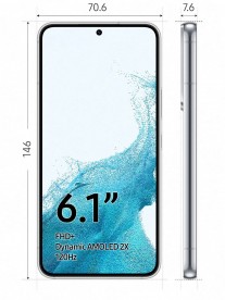 Размеры телефонов и экранов серии Galaxy S22